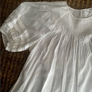 Madewell white gauze top